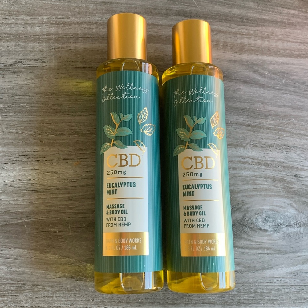 New BBW The Wellness Collection Eucalyptus Mint Massage & Body Oils